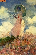 Frau mit Sonnenschirm nach Monet